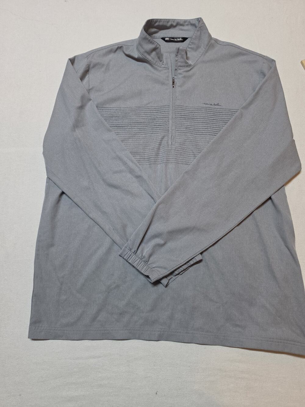 TravisMathew Men’s XXL Gray Quarter Zip Pullover Golf Performance Jacket